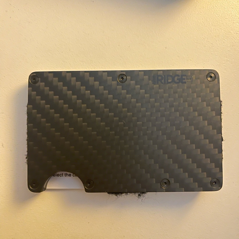 The ridge wallet carbon fiber money clip original black